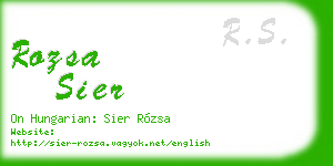 rozsa sier business card